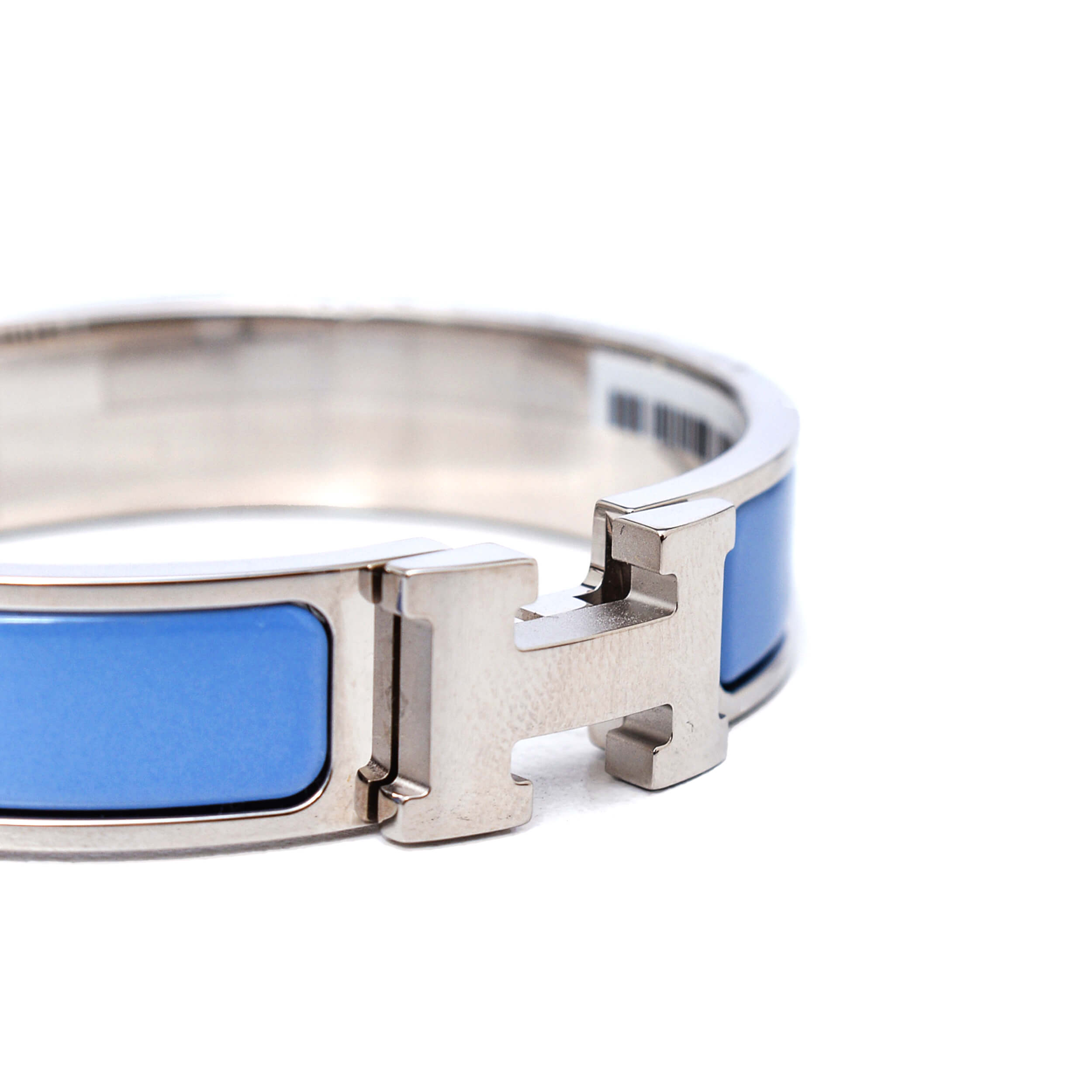 Hermes - Blue Hydra Enamel Clic H Bracelet 